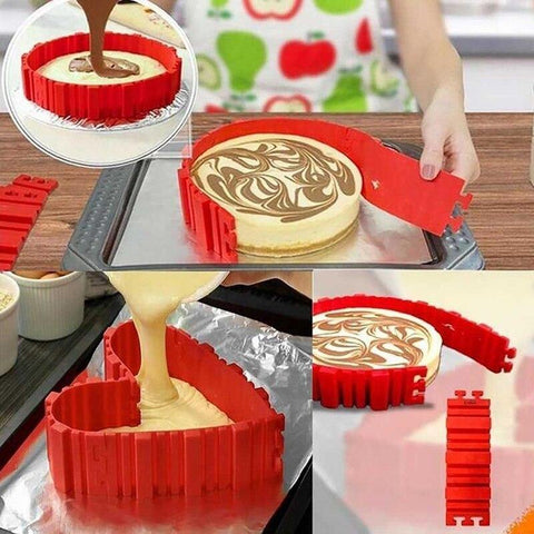 Molde Mágico para Bolos e Tortas - 4 Peças de Silicone - Tendenza Acessórios Femininos