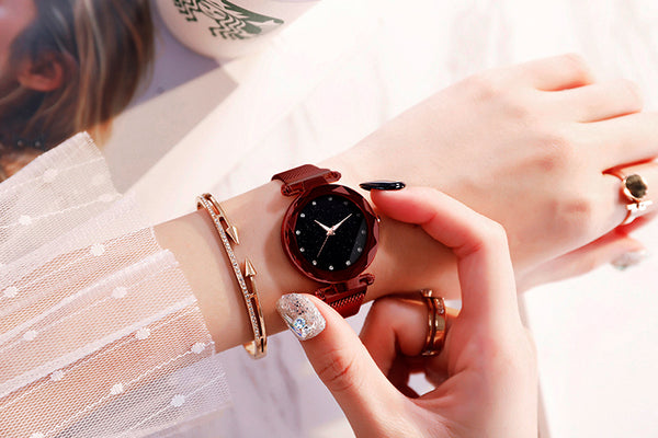 Relógio Magnético Feminino - Starry Sky Hardlex - Tendenza Acessórios Femininos